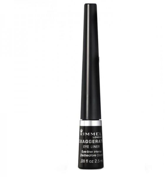 Rimmel London 65001 Exaggerate Liquid Eyeliner Black A Black Shade with A glossy Finish Rimmel London 65001 Exaggerate Liquid Eyeliner Black A Black Shade with A glossy Finish