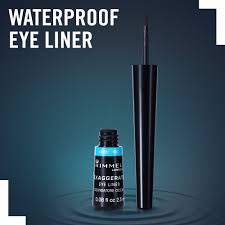 Rimmel London 86003 Exaggerate Waterproof Liquid Eyeliner Black A Black Shade with A glossy Finish Rimmel London 86003 Exaggerate Waterproof Liquid Eyeliner Black A Black Shade with A glossy Finish