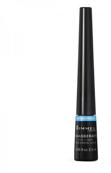 Rimmel London 86003 Exaggerate Waterproof Liquid Eyeliner Black A Black Shade with A glossy Finish Rimmel London 86003 Exaggerate Waterproof Liquid Eyeliner Black A Black Shade with A glossy Finish
