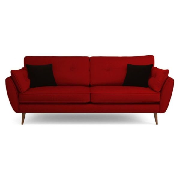 Galaxy Design Zinc 2 Seater Sofa Red