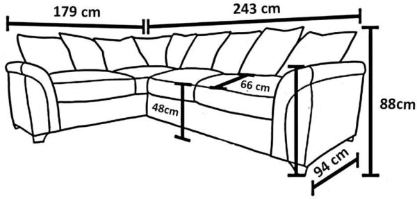 Galaxy Design Calypso Corner Sofa Wood & Velvet