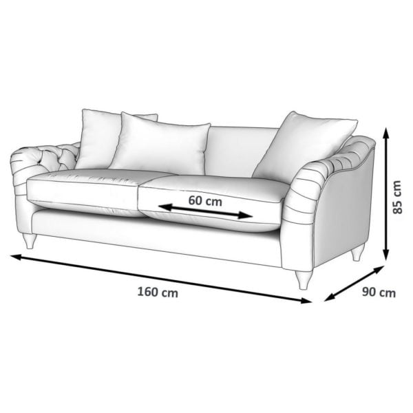 Galaxy Design Casper 2 Seater Sofa Wood Base Grey