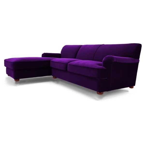 Galaxy Design Orson L Shape Sofa Purple