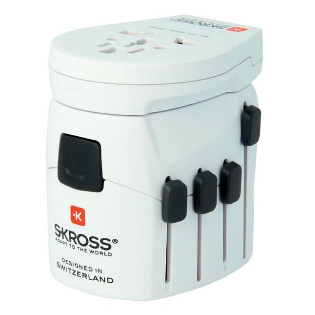 Skross 1302535 PRO – World & USB Multi Adapter 6.3A White