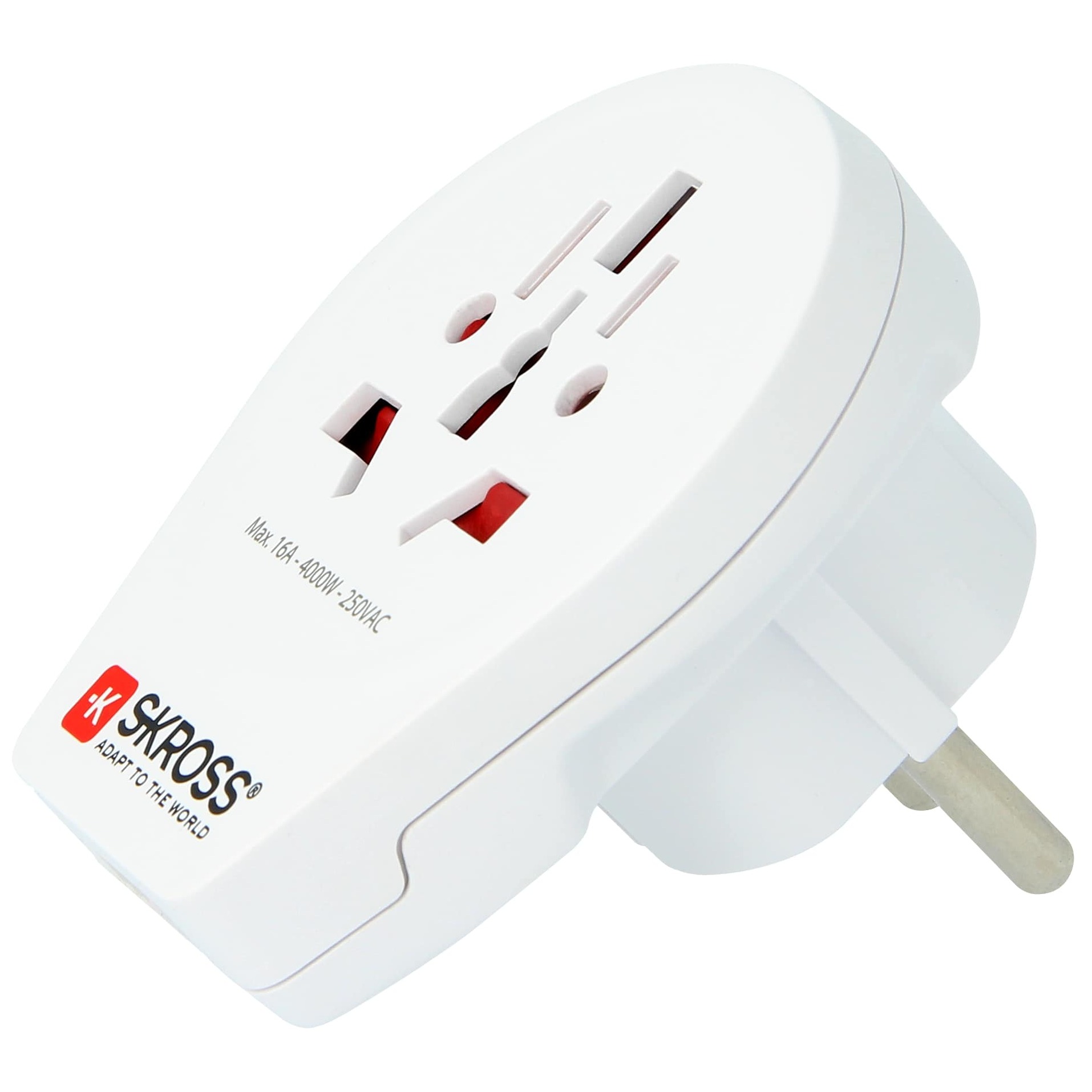 Skross 1500260 Country Adapter World to Europe USB White