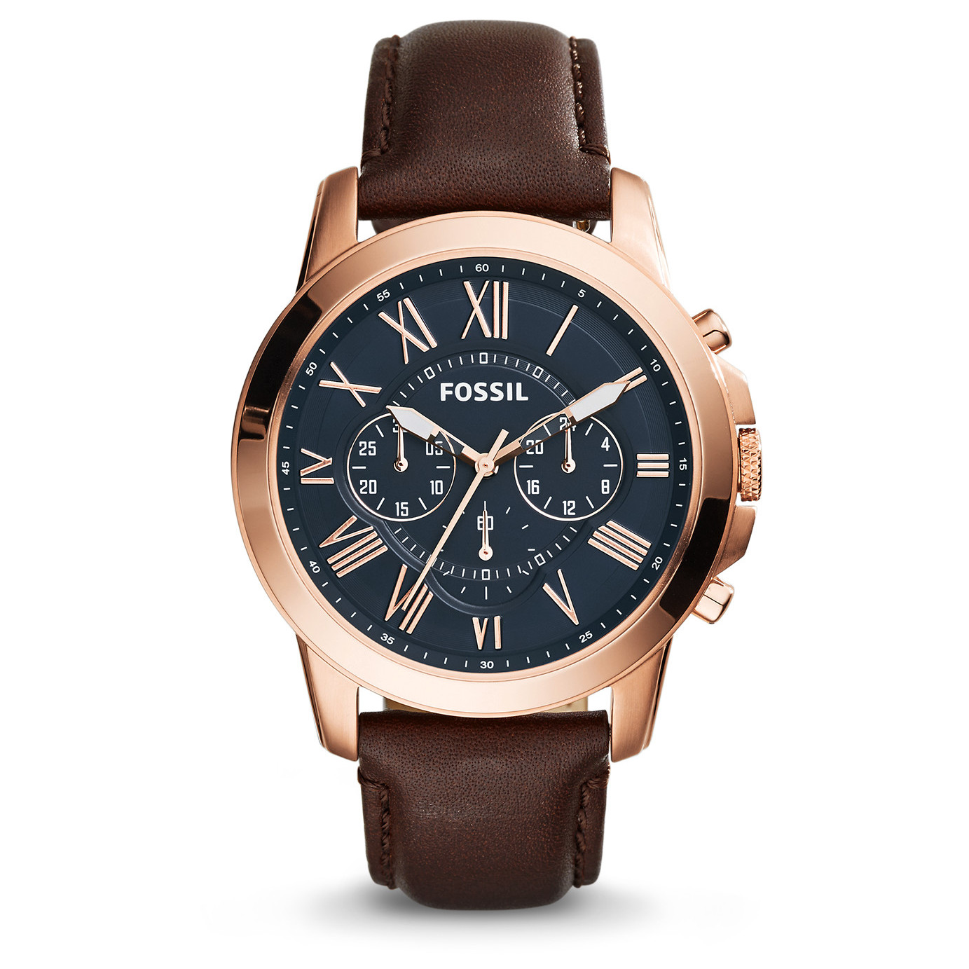 Fossil Grant Chronograph Brown Leather Men Watch Desertcart