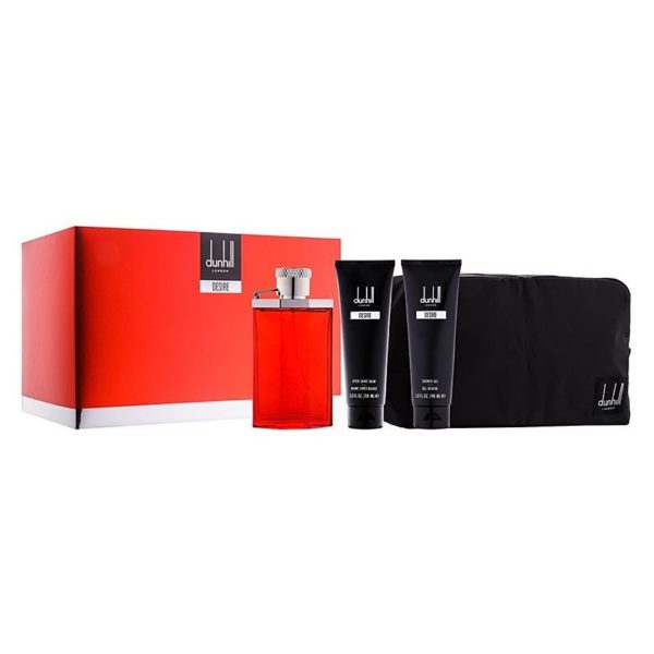 Dunhill Desire Red Gift Set For Men (Dunhill Desire Red 100ml EDT + 90ml Shower Gel + 90ml After Shave Balm + Bag) Dunhill Desire Red Gift Set For Men (Dunhill Desire Red 100ml EDT + 90ml Shower Gel + 90ml After Shave Balm + Bag)