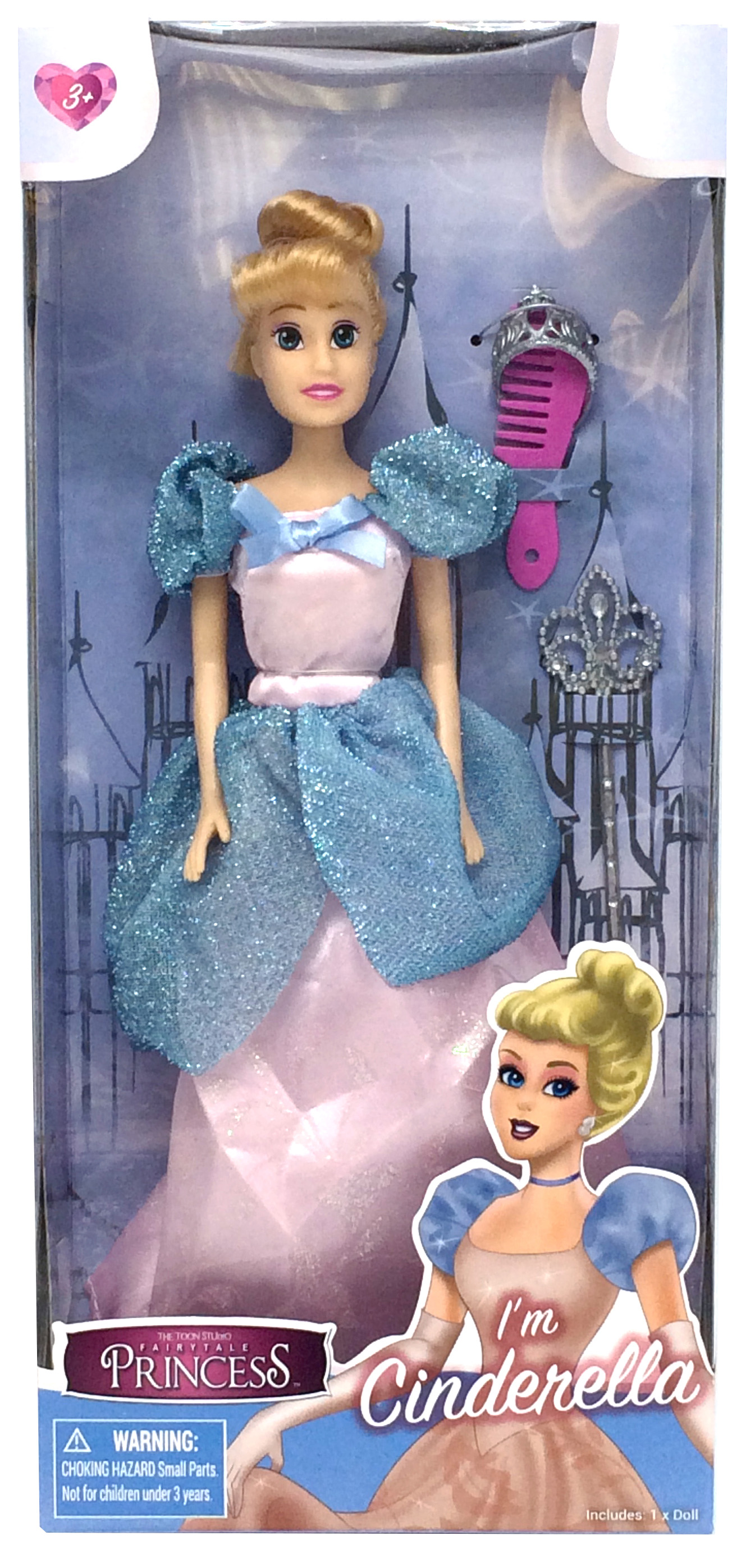 TTS Classic Princess CP22527CIN 11.5″ Doll With Accessories Set Cinderella
