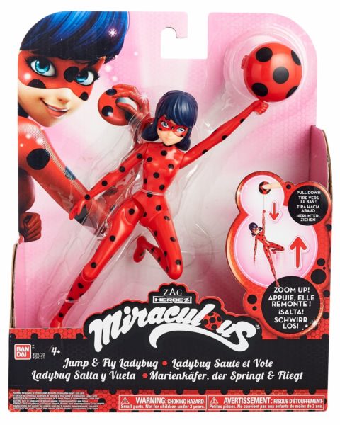 Miraculous 7.5-Inch Flying Ladybug Feature Action Doll Toy
