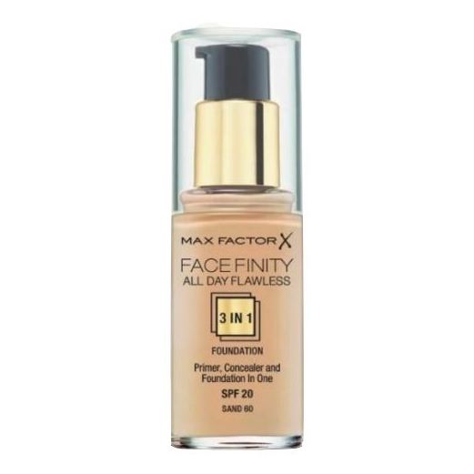 Max Factor Facefinity All Day Flawless Liquid Foundation 3in1 060 Sand 30ml Max Factor Facefinity All Day Flawless Liquid Foundation 3in1 060 Sand 30ml