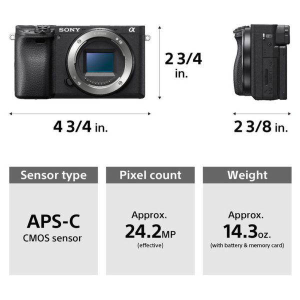 Sony Alpha a6400 Mirrorless Digital Camera Black With E 16-50mm f/3.5-5.6 OSS Lens Sony Alpha a6400 Mirrorless Digital Camera Black With E 16-50mm f/3.5-5.6 OSS Lens