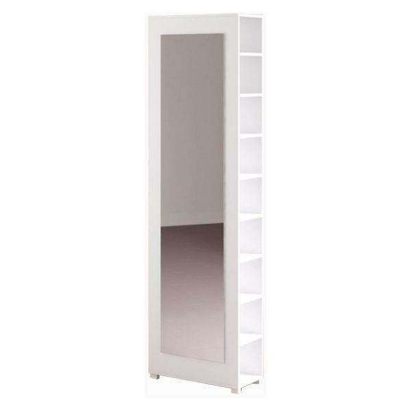 White Tall Shoe Cabinet With Storage And Mirror Shoe Cabinet With Storage And Mirror