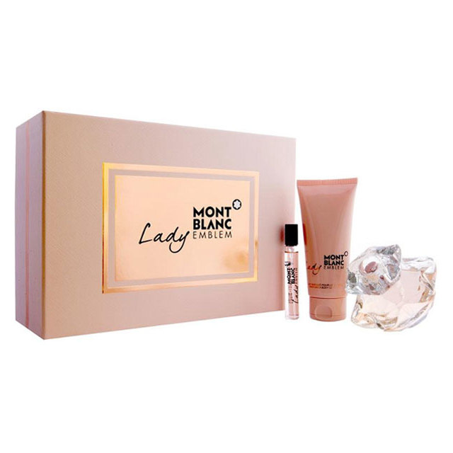 Mont Blanc Lady Emblem Gift Set For Women (Lady Emblem 75ml EDP + 100ml Body Lotion + 7ml Travel Spray)
