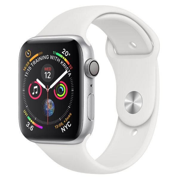 Apple Apple Watch Series 4 GPS 44mm Silver Aluminium Case With White Sport Band Apple Apple Watch Series 4 GPS 44mm Silver Aluminium Case With White Sport Band
