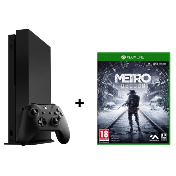 Microsoft Xbox One X Gaming Console 1TB Black + Metro Exodus DLC Game Microsoft Xbox One X Gaming Console 1TB Black + Metro Exodus DLC Game