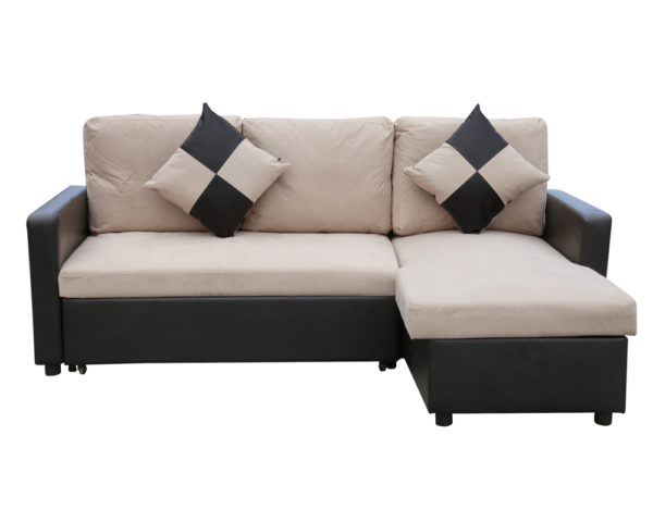 Capri Corner Sofa W Pull Out Sofabed & Storage Biege Capri Corner Sofa W Pull Out Sofabed & Storage Biege