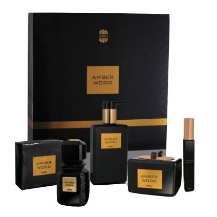 Ajmal Amber Wood Gift Set For Unisex (Amber Wood 50ml EDP + 200ml Body Butter + 50g Soap + 200g Shower Gel + 8ml Hair Perfume) Ajmal Amber Wood Gift Set For Unisex (Amber Wood 50ml EDP + 200ml Body Butter + 50g Soap + 200g Shower Gel + 8ml Hair Perfume)