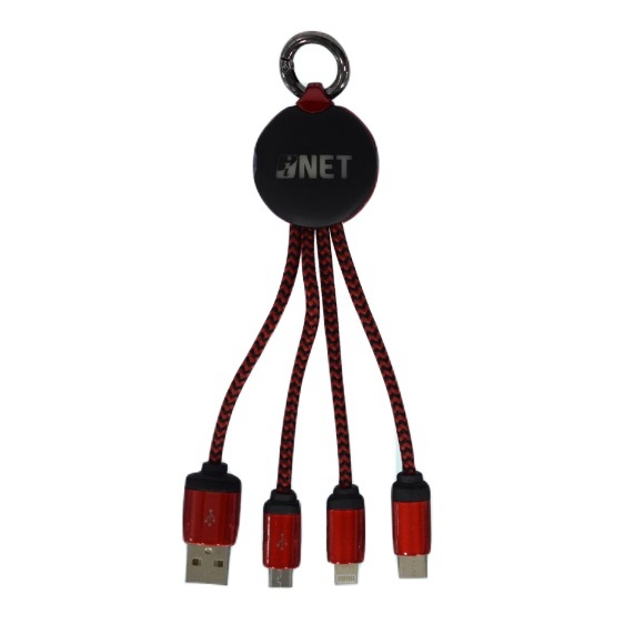 INET 3 In 1 Quick Charging Cable Black