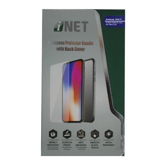 Inet Screen Protector With Back Cover Black For Galaxy Note 9