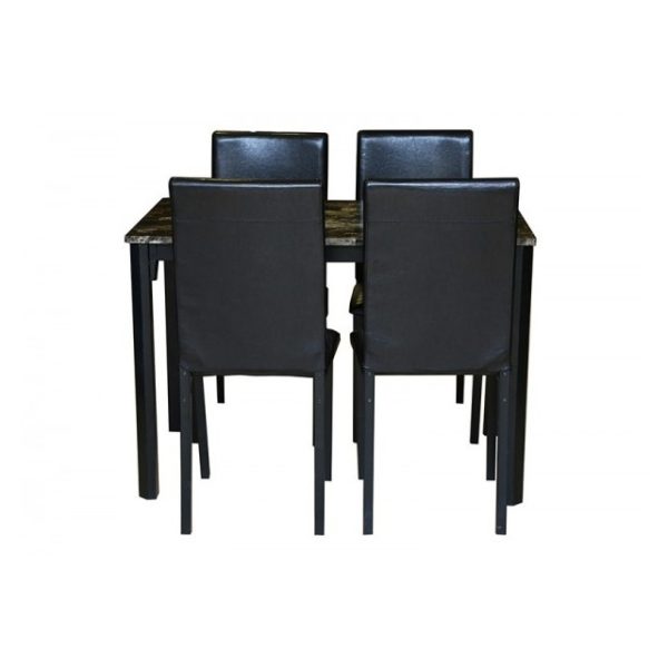 Pan Emirates Crawford Dining Set (1+4) - Black Pan Emirates Crawford Dining Set (1+4) - Black