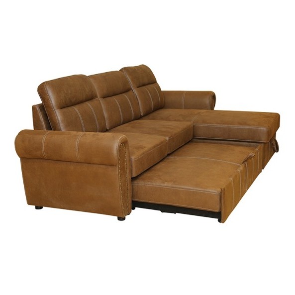 Buy Pan Emirates Artesia Corner Sofa Cum Bed Dark Brown Price