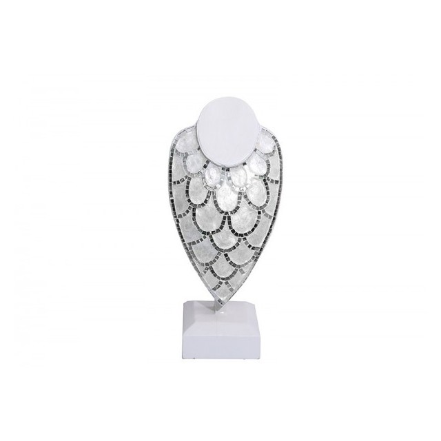 Neclace Mosaic Capiz 20X10X40 cm White
