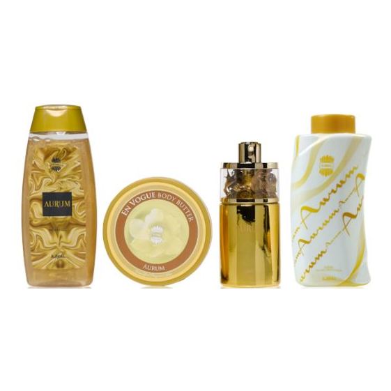 Ajmal Aurum Gift Set For Women (Aurum Spray 75ml EDP + 200g Body Butter + 200ml Shower Gel + 100g Aurum Powder) Ajmal Aurum Gift Set For Women (Aurum Spray 75ml EDP + 200g Body Butter + 200ml Shower Gel + 100g Aurum Powder)