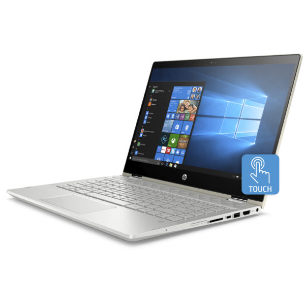 HP Pavilion x360 14-CD1006NE Convertible Touch Laptop - Core i5 1.6GHz 8GB 1TB+128GB Shared Win10 14inch FHD Gold HP Pavilion x360 14-CD1006NE Convertible Touch Laptop - Core i5 1.6GHz 8GB 1TB+128GB Shared Win10 14inch FHD Gold