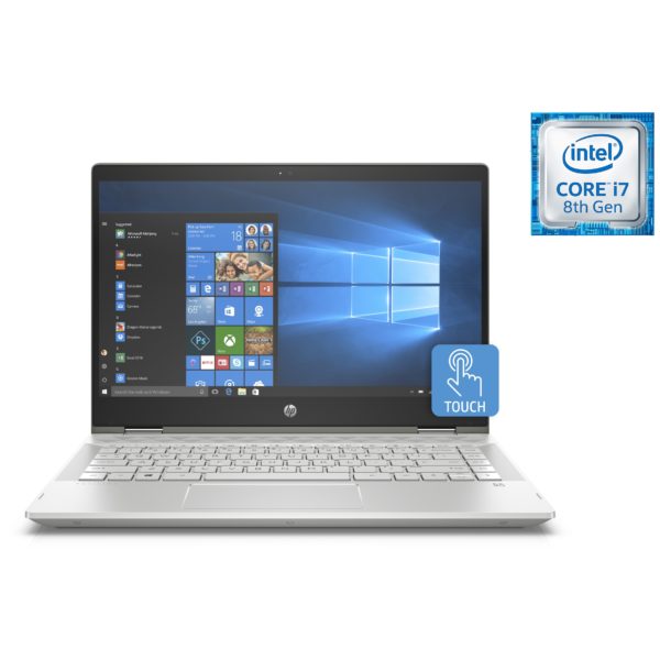 HP Pavilion x360 14-CD1007NE Convertible Touch Laptop - Core i7 1.8GHz 12GB 1TB+128GB 4GB Win10 14inch FHD Silver HP Pavilion x360 14-CD1007NE Convertible Touch Laptop - Core i7 1.8GHz 12GB 1TB+128GB 4GB Win10 14inch FHD Silver