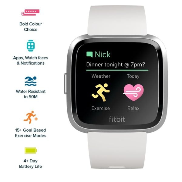 fitbit versa lite edition white