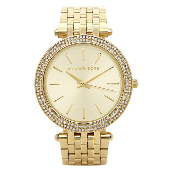 Buy Michael Kors MK3191 Darci Glitz Gold Dial Pave Bezel Ladies Watch ...