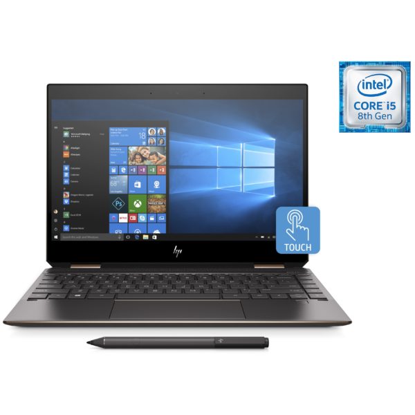 HP Spectre x360 13-AP0007NE Convertible Touch Laptop - Core i5 1.6GHz 8GB 512GB Shared Win10 13.3inch FHD Dark Ash Silver HP Spectre x360 13-AP0007NE Convertible Touch Laptop - Core i5 1.6GHz 8GB 512GB Shared Win10 13.3inch FHD Dark Ash Silver