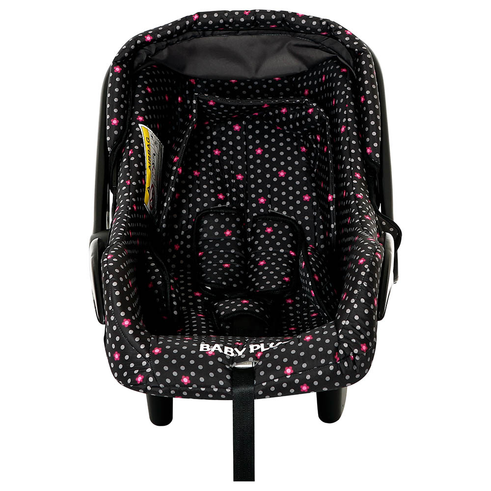 Baby Car Seat Cum Carry Cot Black Flower