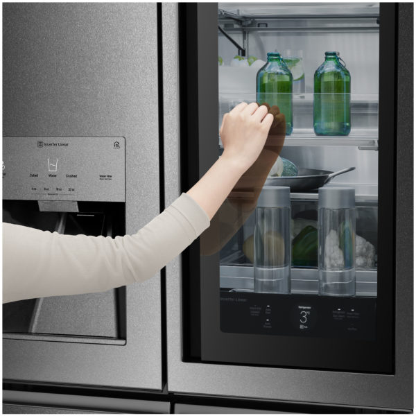 LG SIGNATURE InstaView Door-in-Door Refrigerator 930 Litres. Auto Open Door with Water Dispenser GRX33FGNGL LG SIGNATURE InstaView Door-in-Door Refrigerator 930 Litres. Auto Open Door with Water Dispenser GRX33FGNGL
