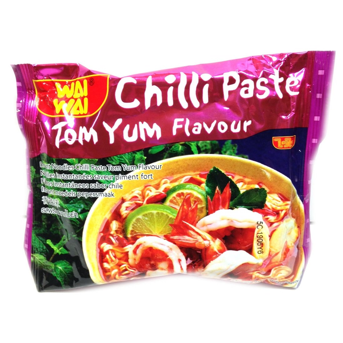 Wai Wai Chilli Paste Tom Yum Flavour Instant Noodles 60g x 5 Packs