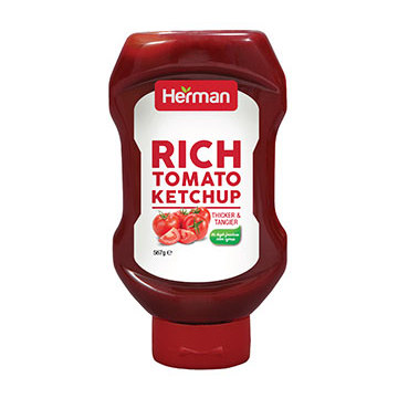 Herman Rich Tomato Ketchup 567gm PET Top-down