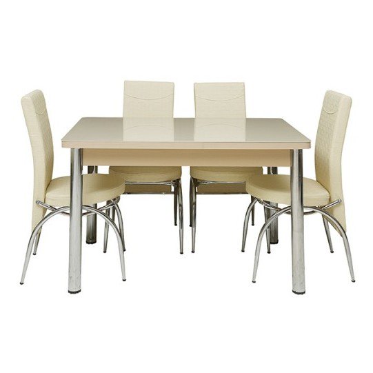 Pan Emirates Aeiland Dining Set (1+4) Cream Pan Emirates Aeiland Dining Set (1+4) Cream