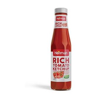 Herman Rich Tomato Ketchup 340gm Glass Bottle