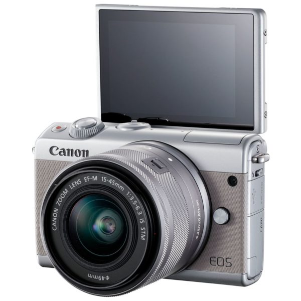 Canon EOS M100 Mirrorless Digital Camera Body Grey With EF-M15-45 IS STM Lens Canon EOS M100 Mirrorless Digital Camera Body Grey With EF-M15-45 IS STM Lens