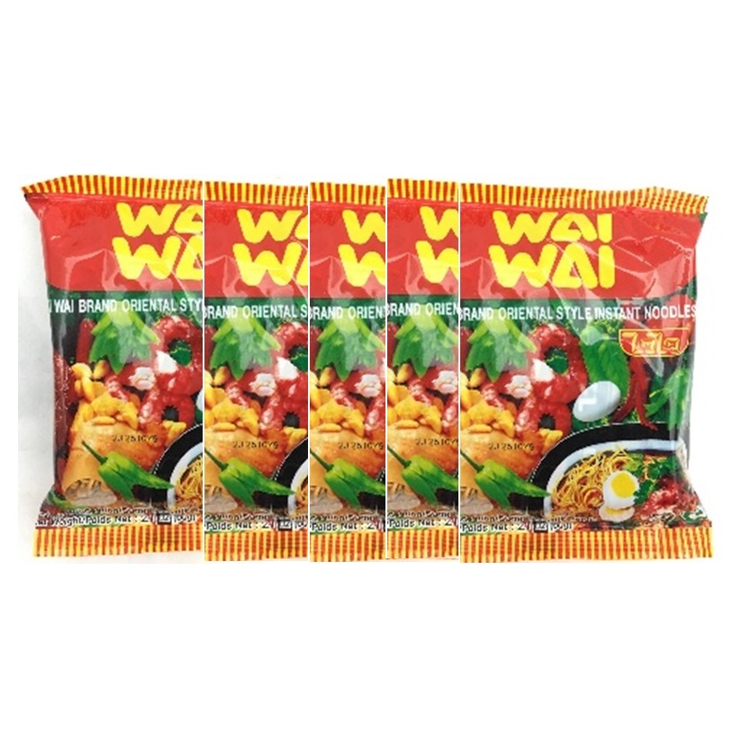 Wai Wai Oriental Style Instant Noodles 60g x 5 Packs