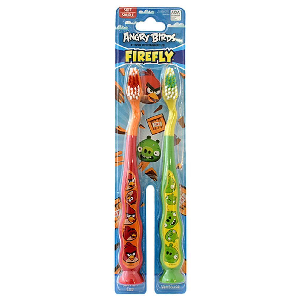 Angry Birds 2Pack Toothbrush With Suction Cup