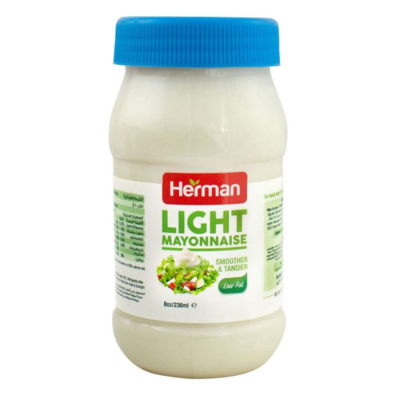 Herman Mayonnaise Pet Jar Lite-8 Oz-Pet