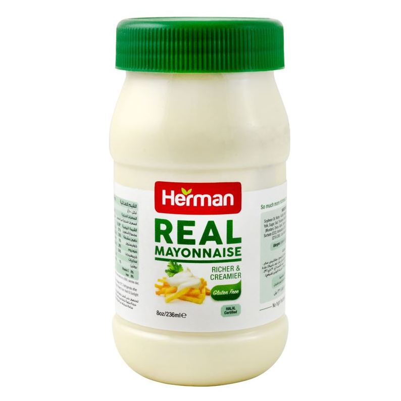 Herman MY2607PB010HMN Mayonnaise Pet Jar-Regular-8 Oz-Pet