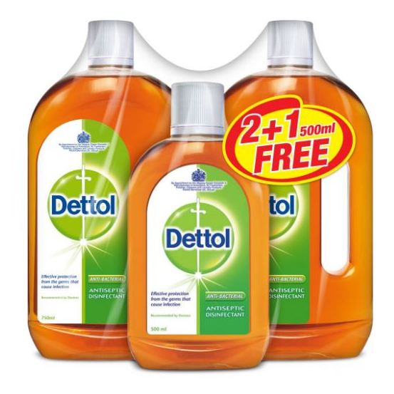 Buy Dettol Antiseptic Disinfectant 750ml Buy 2 Get 1 Free 500ml Price