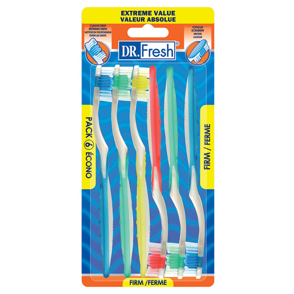 Doctor Fresh 6Pack Mix Toothbrushes