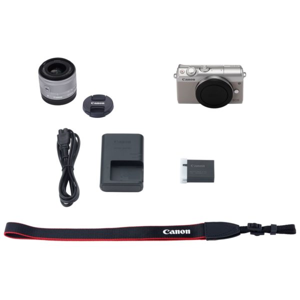 Canon EOS M100 Mirrorless Digital Camera Body Grey With EF-M15-45 IS STM Lens Canon EOS M100 Mirrorless Digital Camera Body Grey With EF-M15-45 IS STM Lens