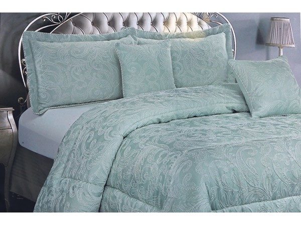 Buy Linda Comforter Set 5pcs 260x260cm Light Green Price