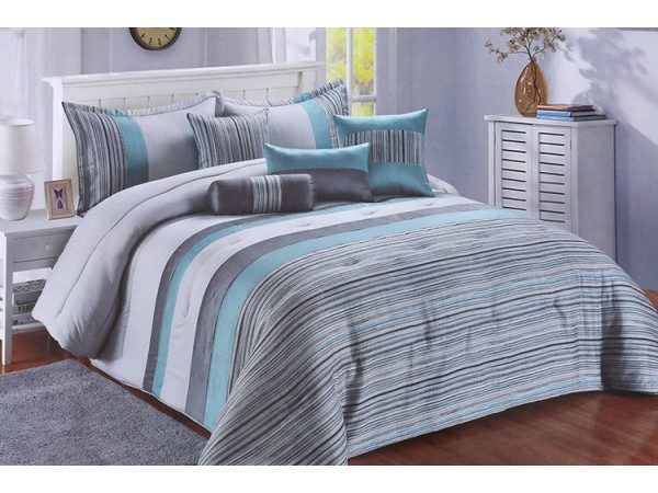 Buy Pan Emirates 7pcs Norfolk Comforter Set 220x240cm Light Blue