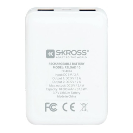Skross Reload 10 Compact & Sleek Power Bank 10000mAh 2Pcs Bundle