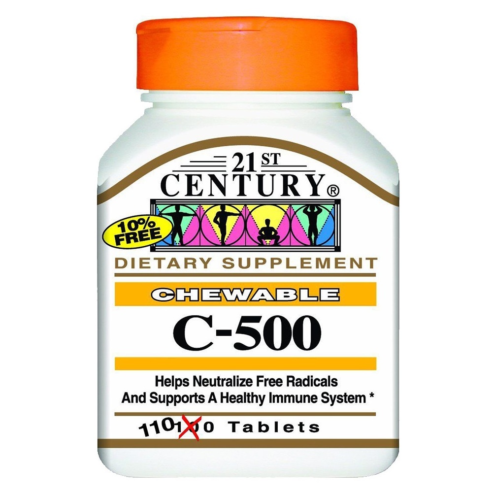 21st Century C 500Mg Orange Flavor Chewable 110’S